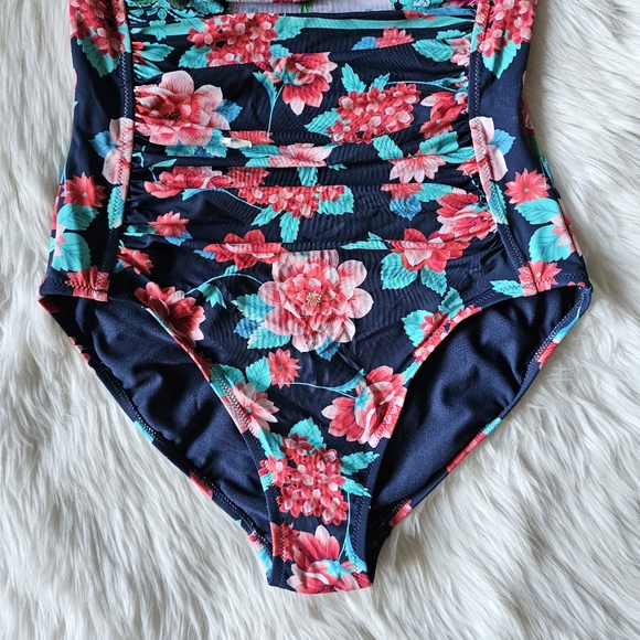 Johnny Was Japer Ruched One Piece Swimsuit - Picture 7 of 16